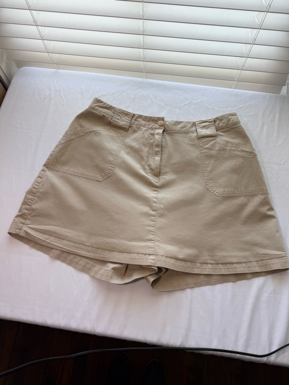 Dressbarn Women's Khaki Casual Skort - Classic Beige Sz 18 98% Cotton